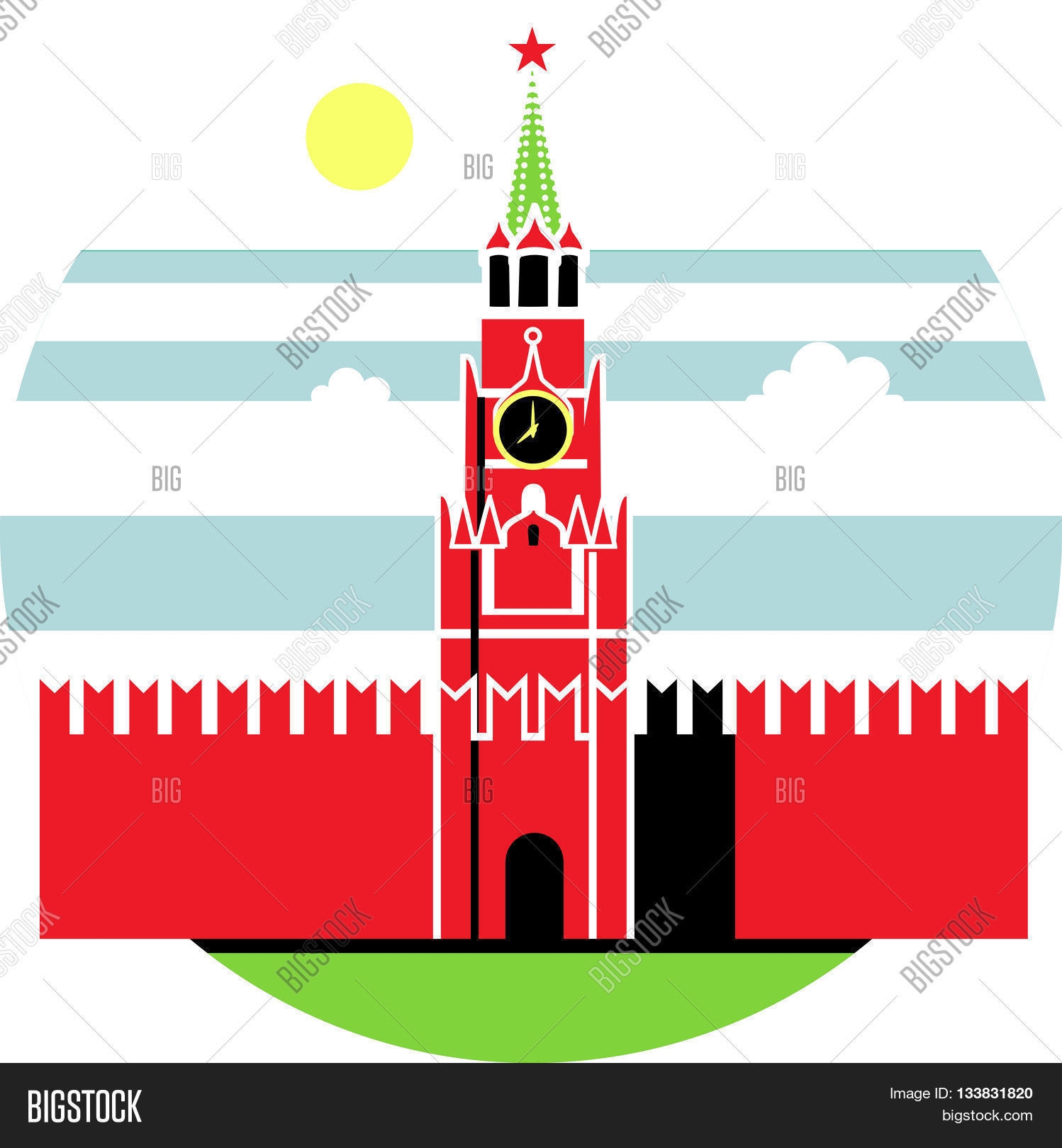 Башни Кремля вектор