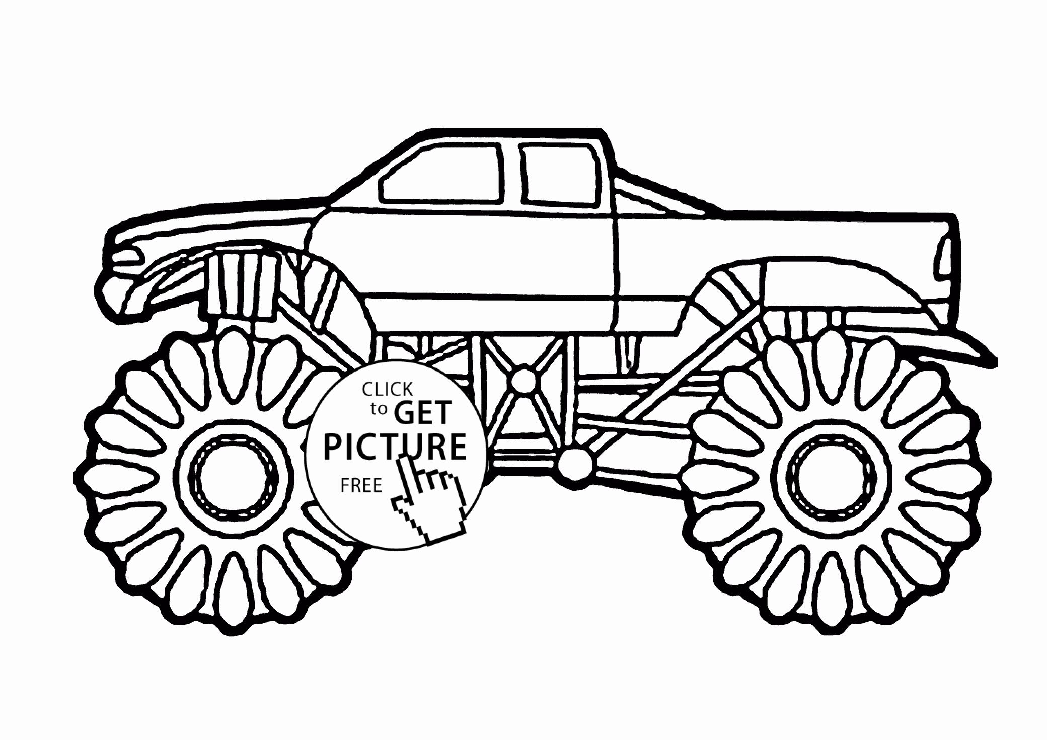 Monster truck coloring