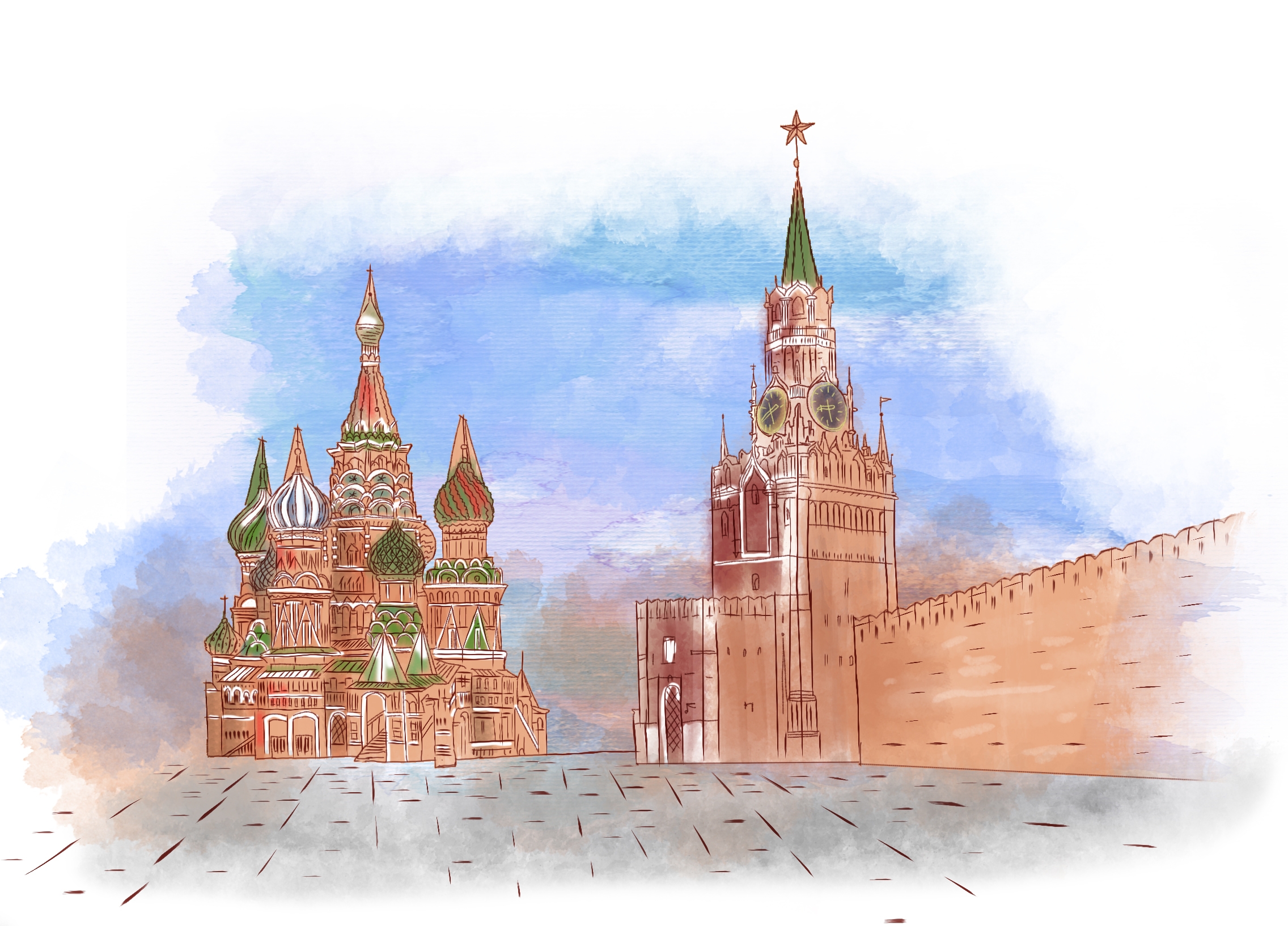 Нарисовать Кремль