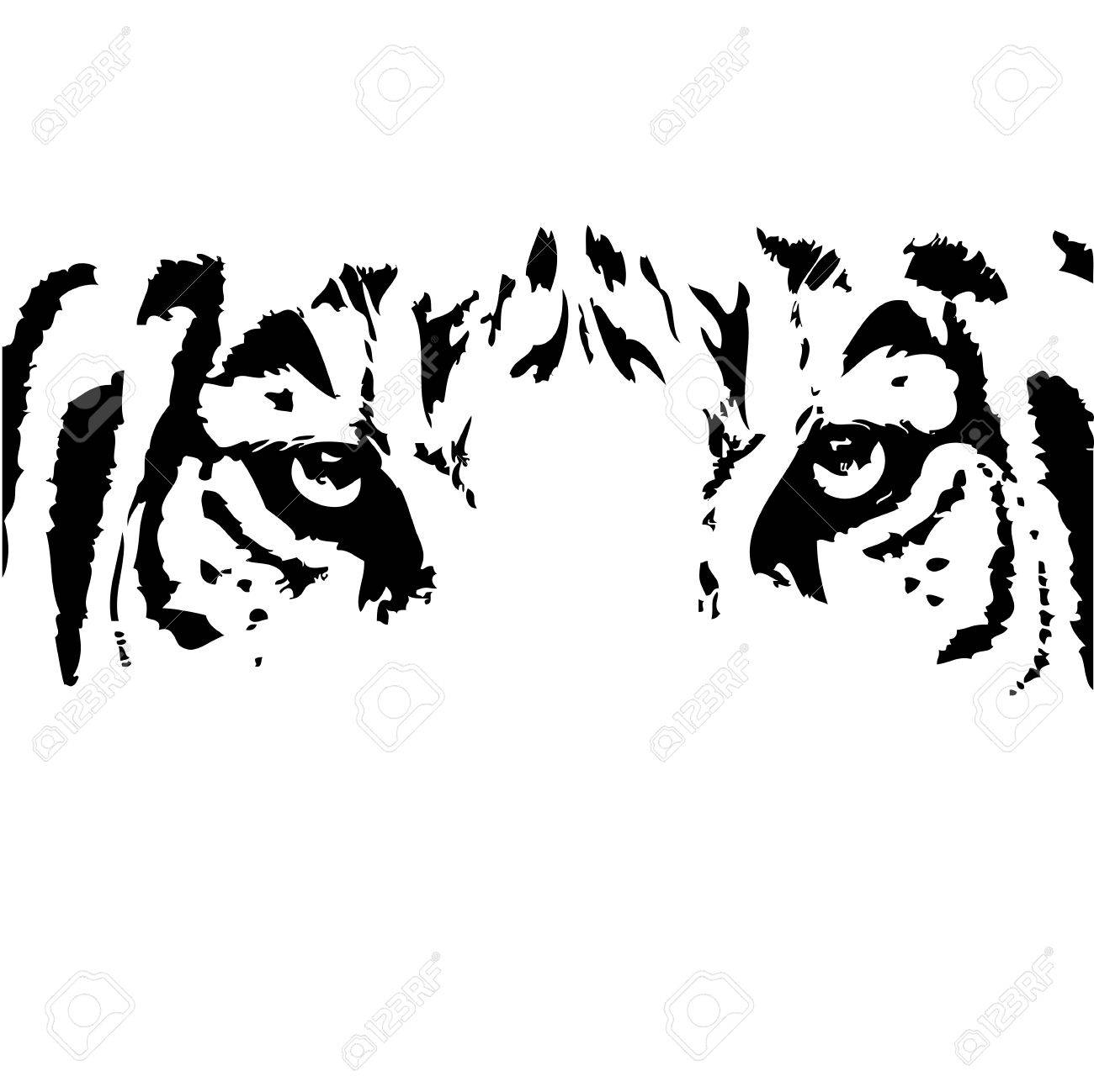 Глаза тигра вектор