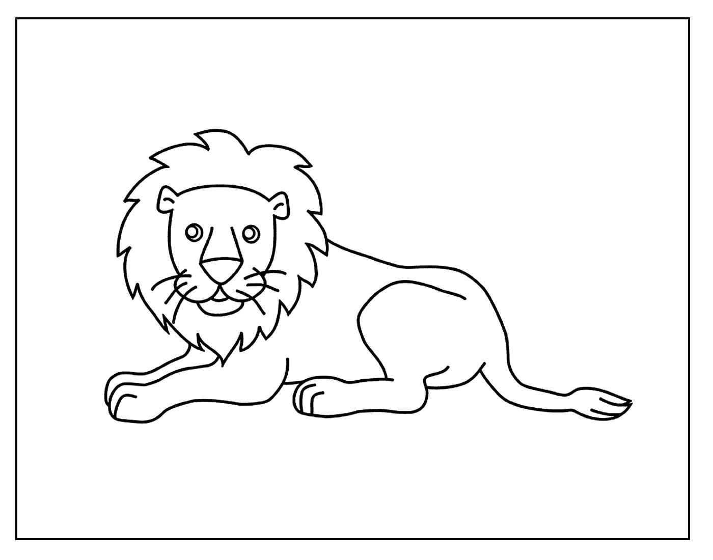 Лев и собачка раскраска
