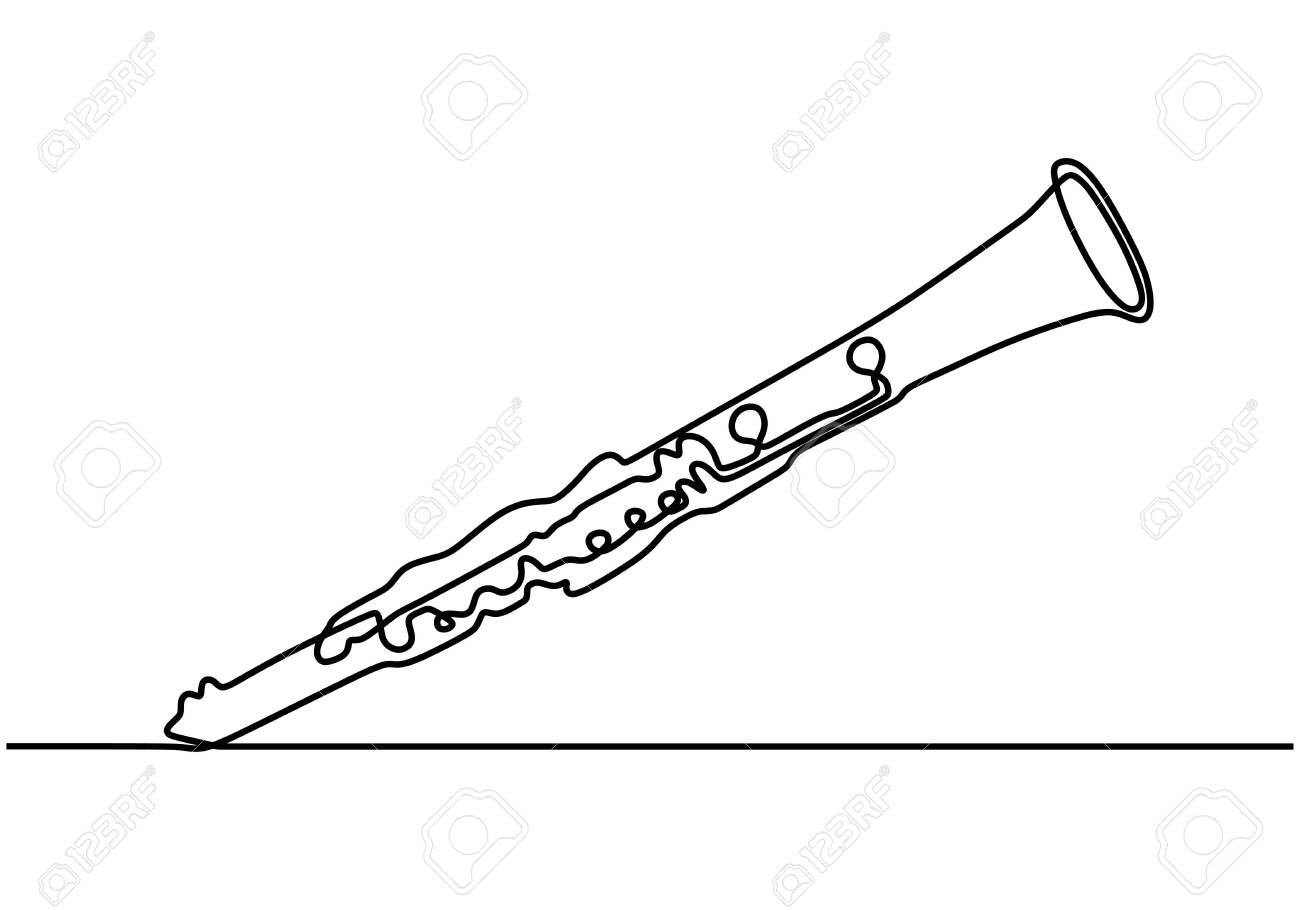 Кларнет музыкальный инструмент рисунок