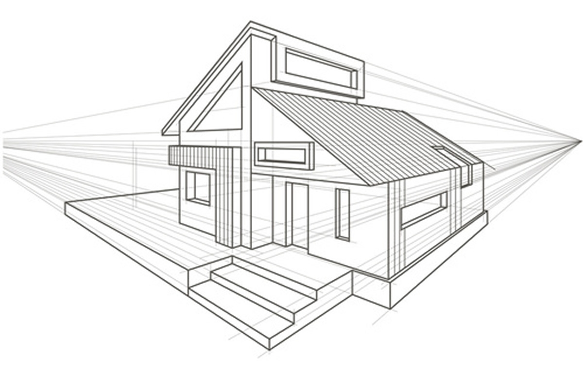 DataLife Engine > Версия для печати > Дом в перспективе рисунок карандашом  угловой