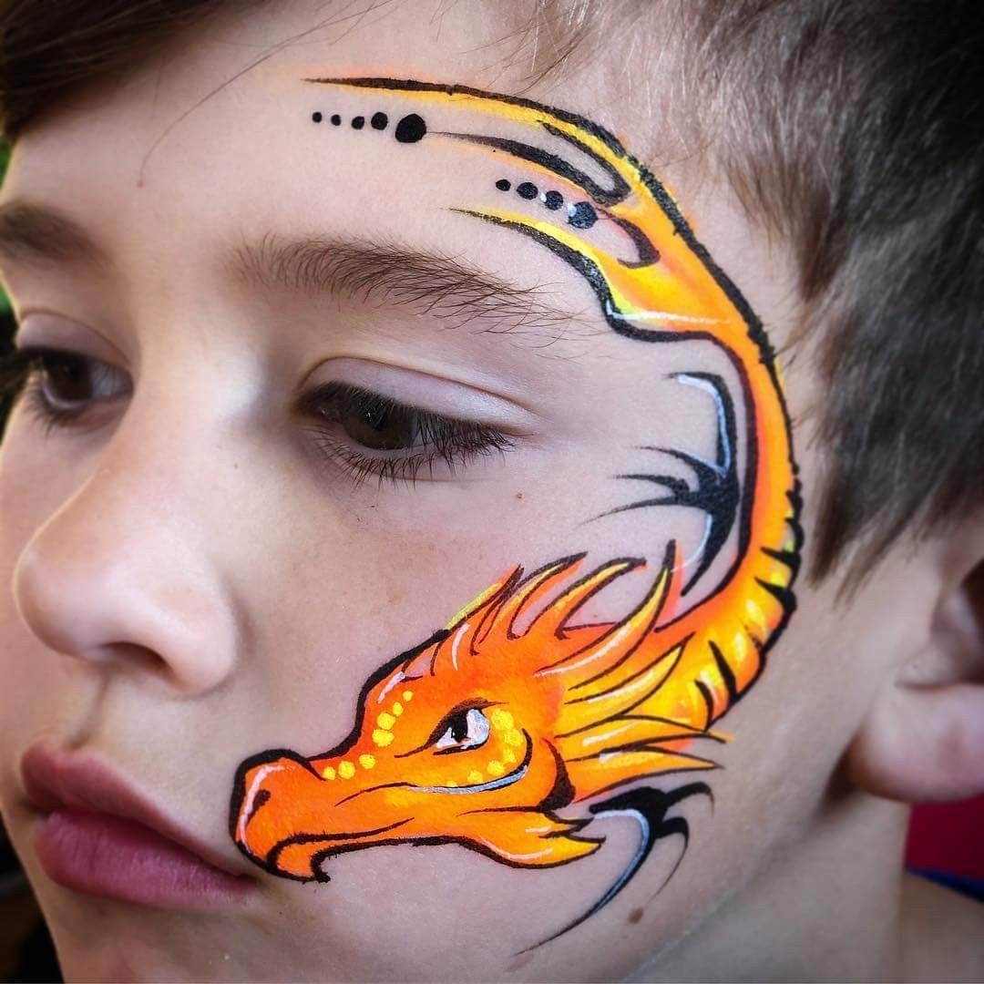 Аквагрим для мальчиков дракон
