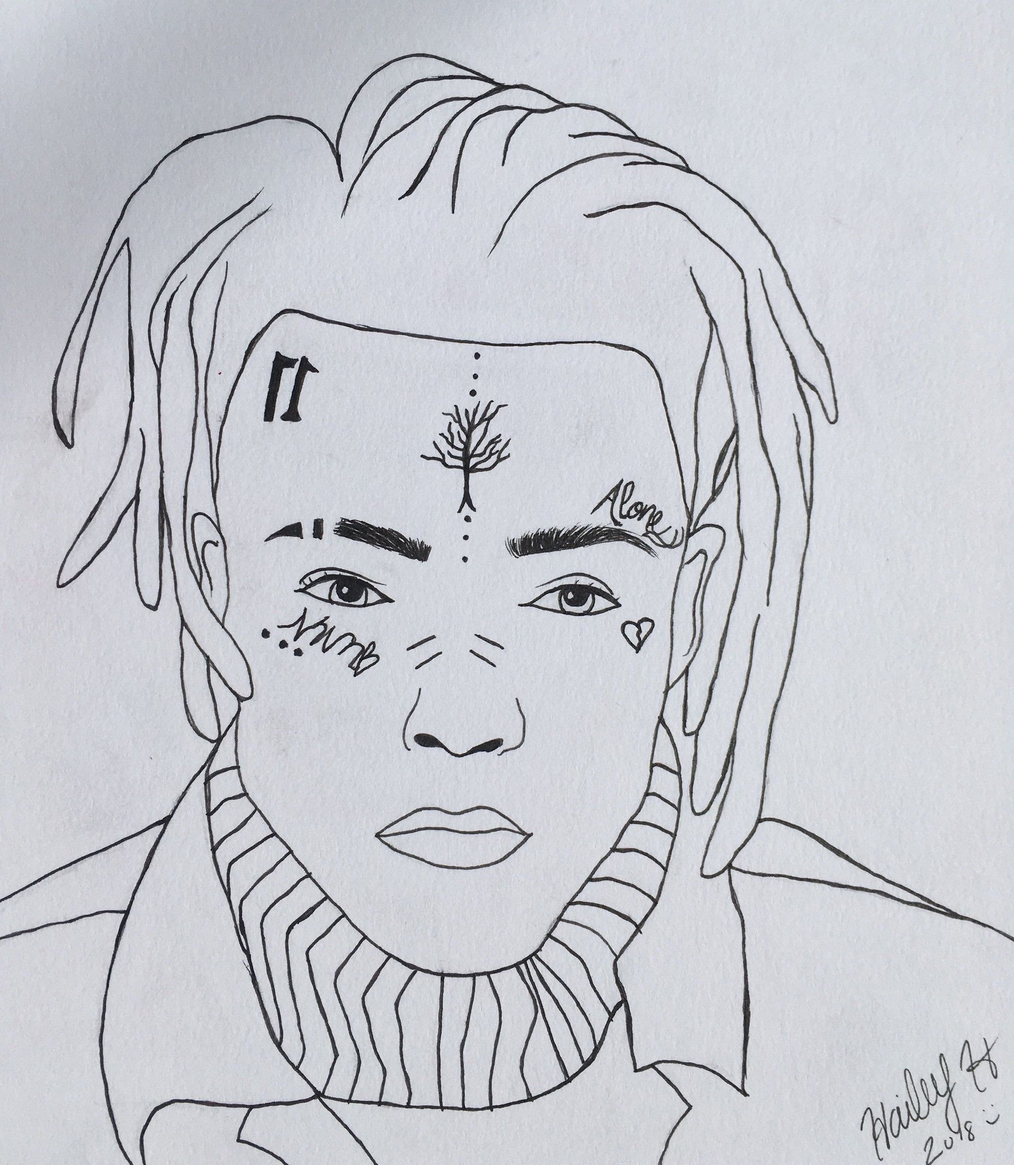 Xxx tentacion easy drawing