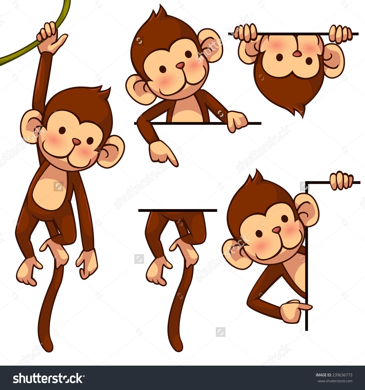 Рисунок обезьянки сзади