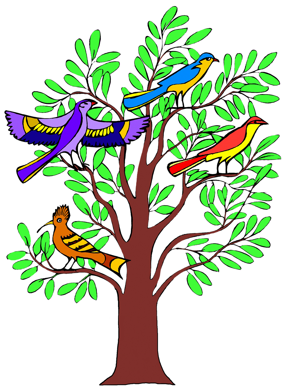 Птицы дерево начинающему. Птицы на дереве. Птички на дереве для детей. Птица рисунок. Птица на ветке.