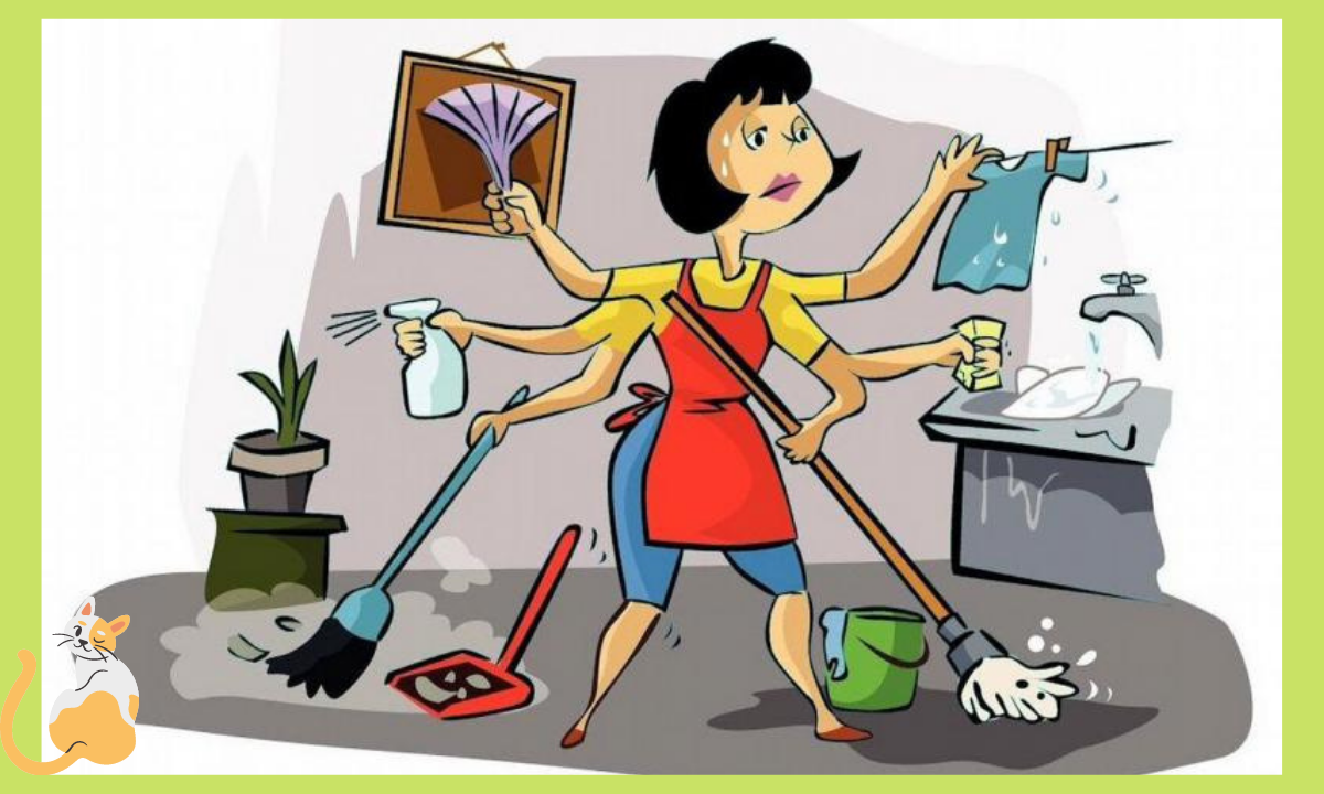 Мама гладила ее гладила. Стирка уборка готовка. Домохозяйка иллюстрация. Женщина уборка. Женщина вся в домашних делах.