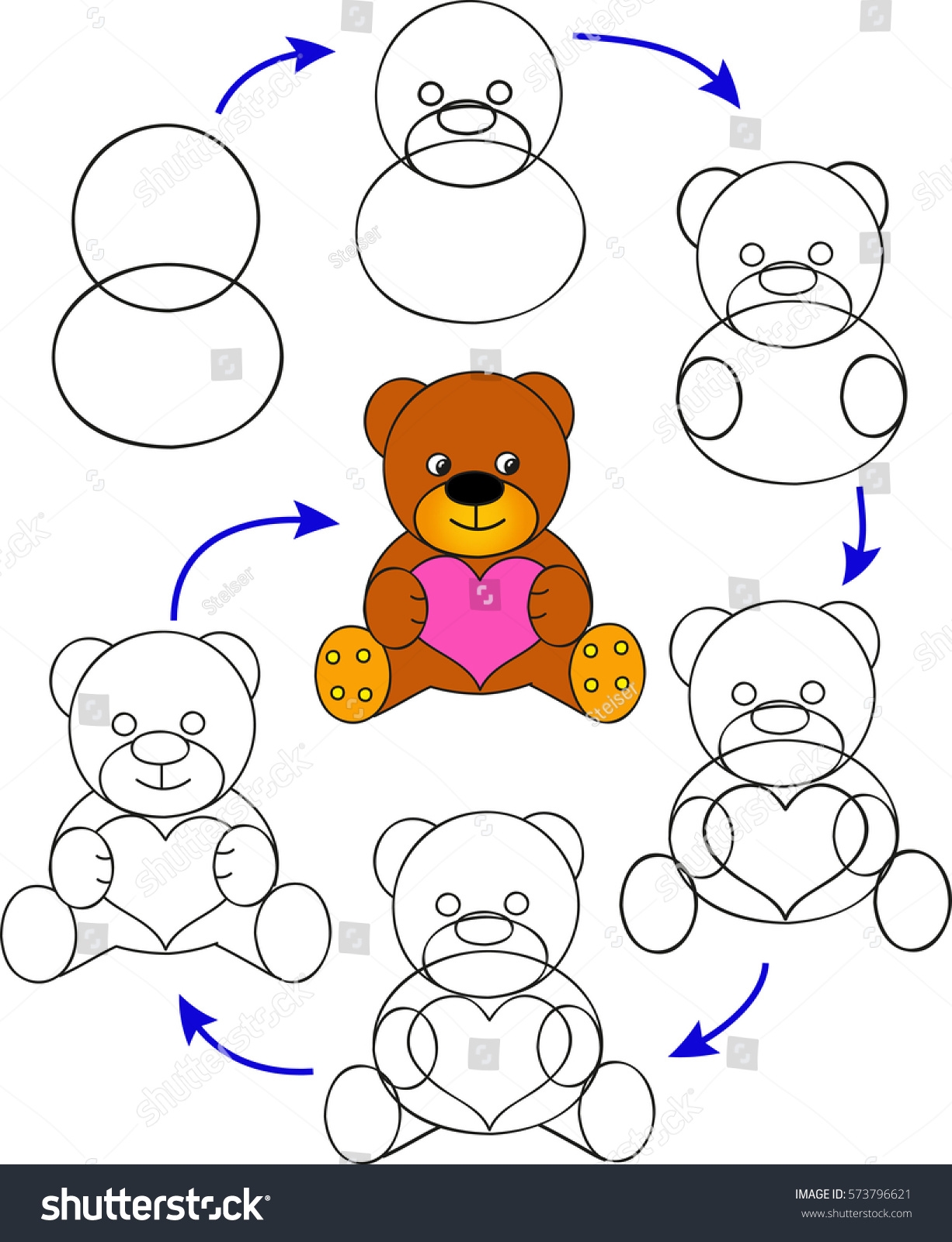 Как нарисовать медвежонка легко и просто