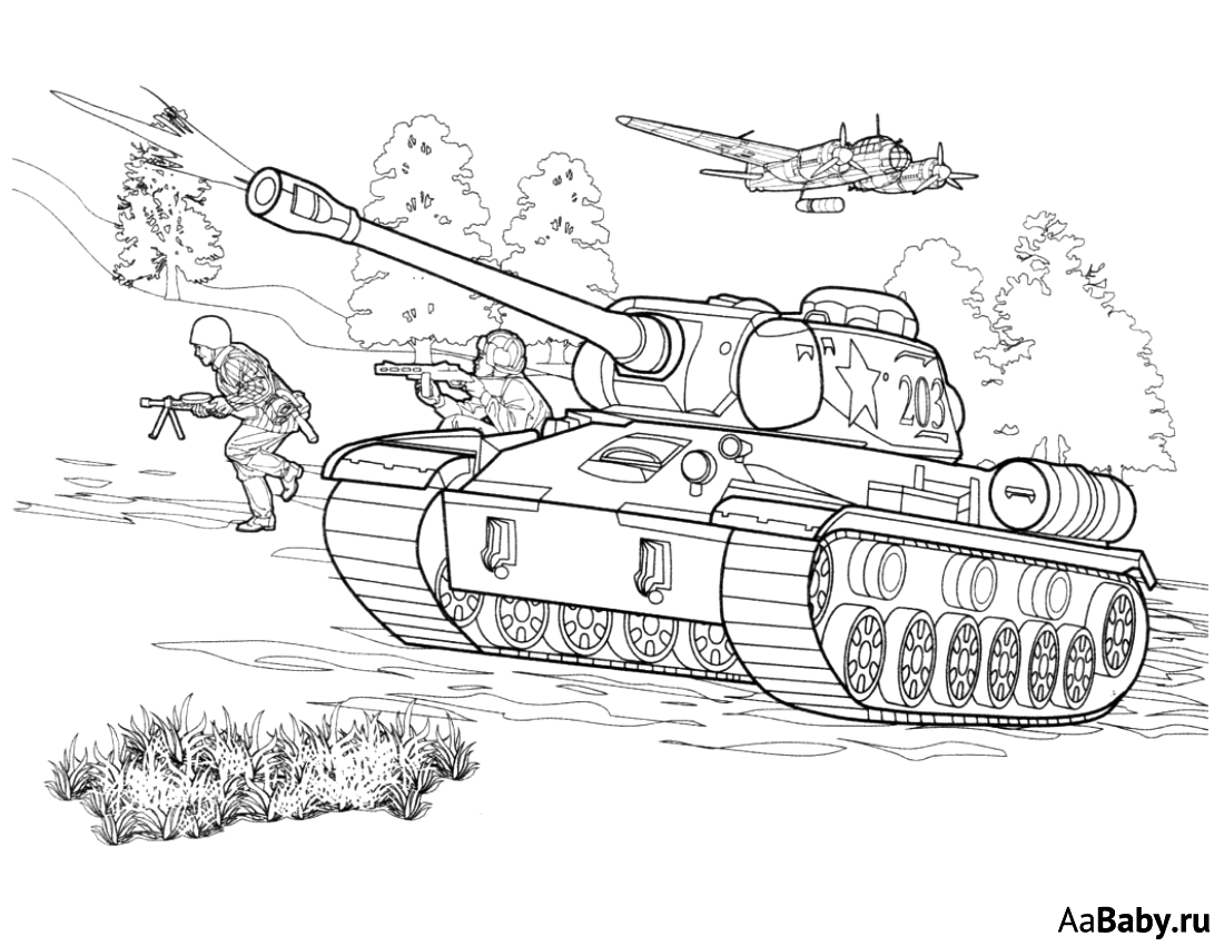 Раскраски военных танков т34