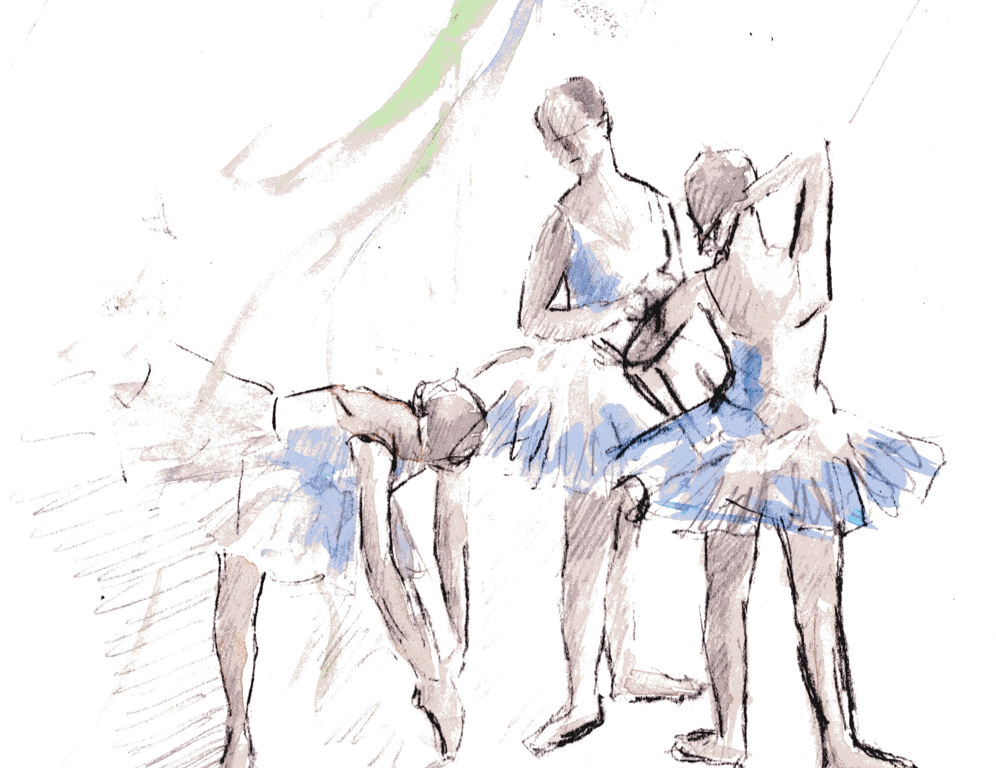 Раскраска - Бальные танцы чародеек