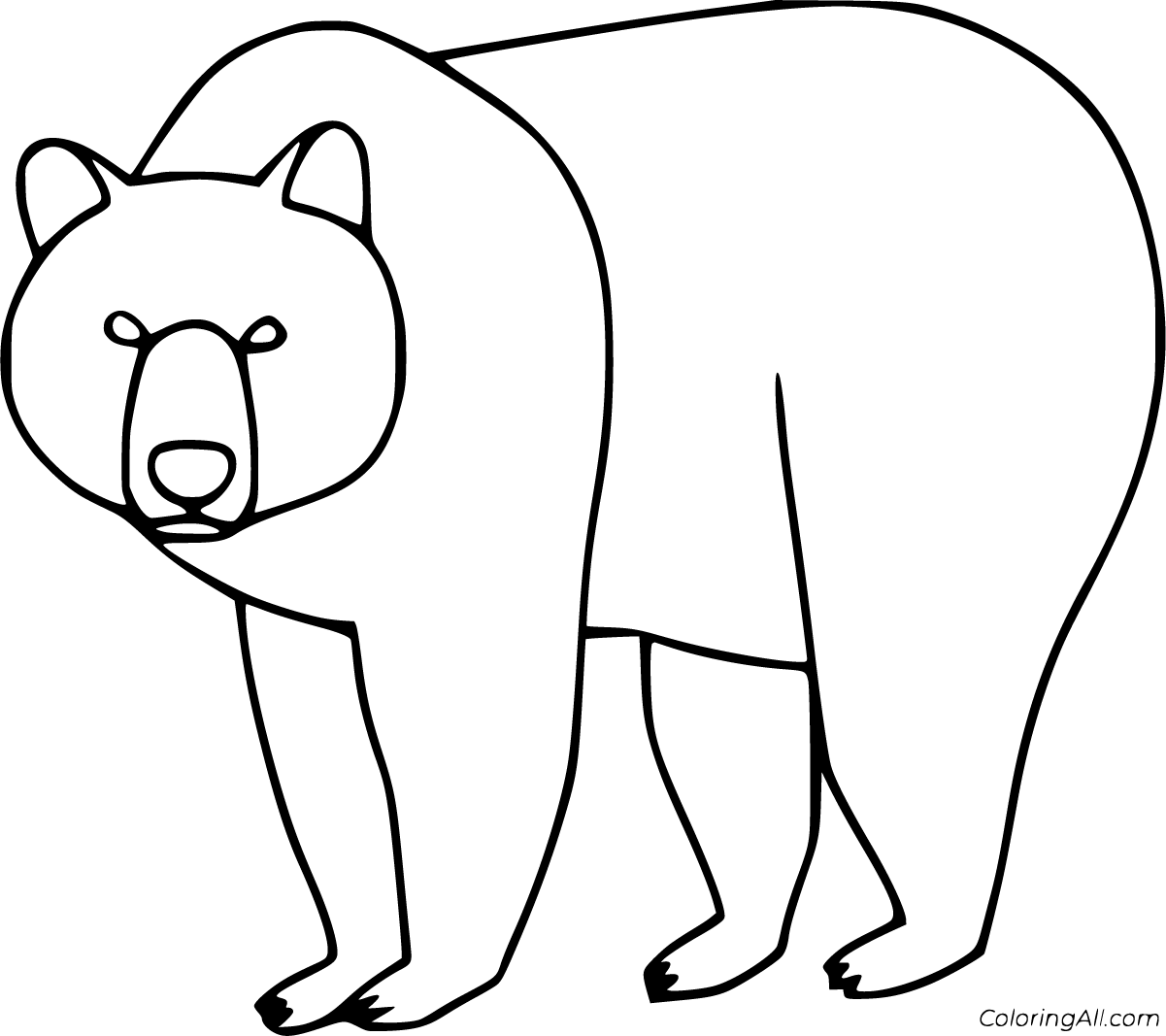 Рисунок медведя несложного большого