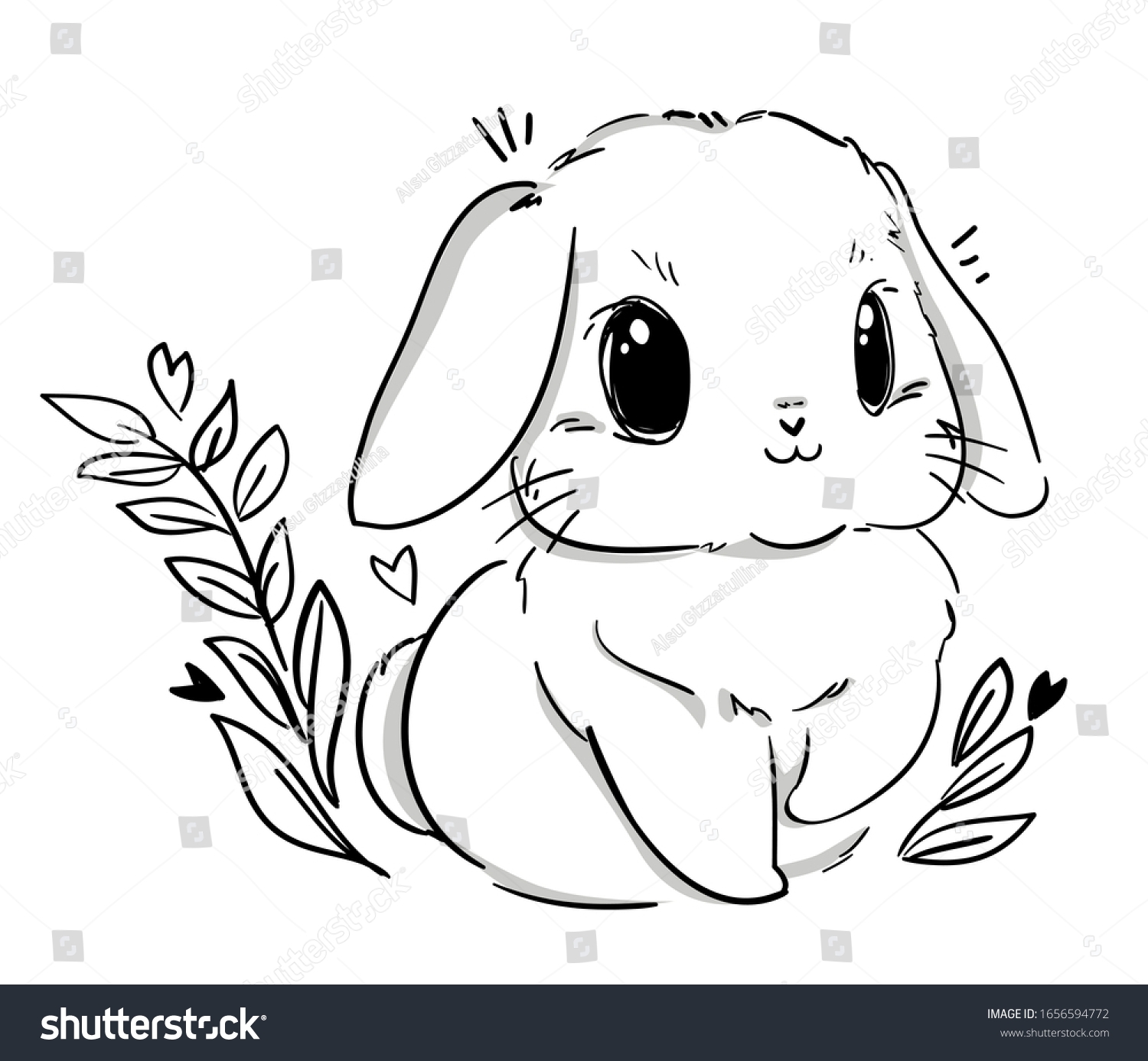 Раскраски кролики милые