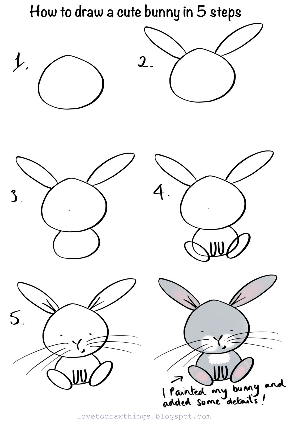 Рисунок зайца для срисовки поэтапно