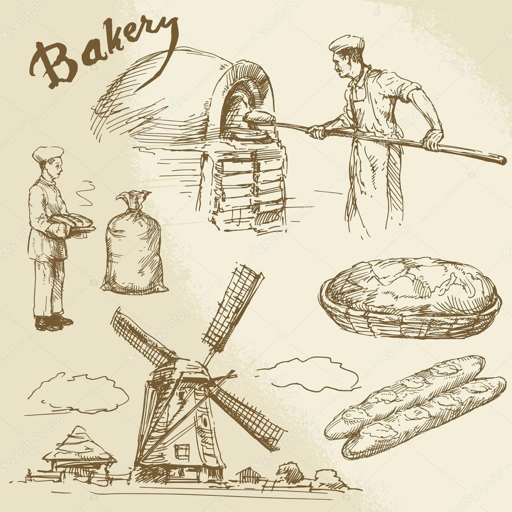 Рисунок на тему пекарня