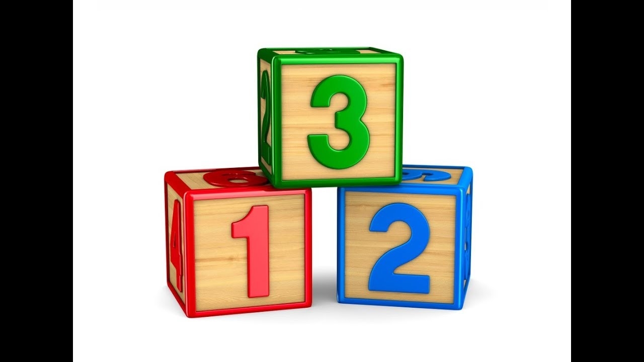 Кубики с цифрами 1 2 3