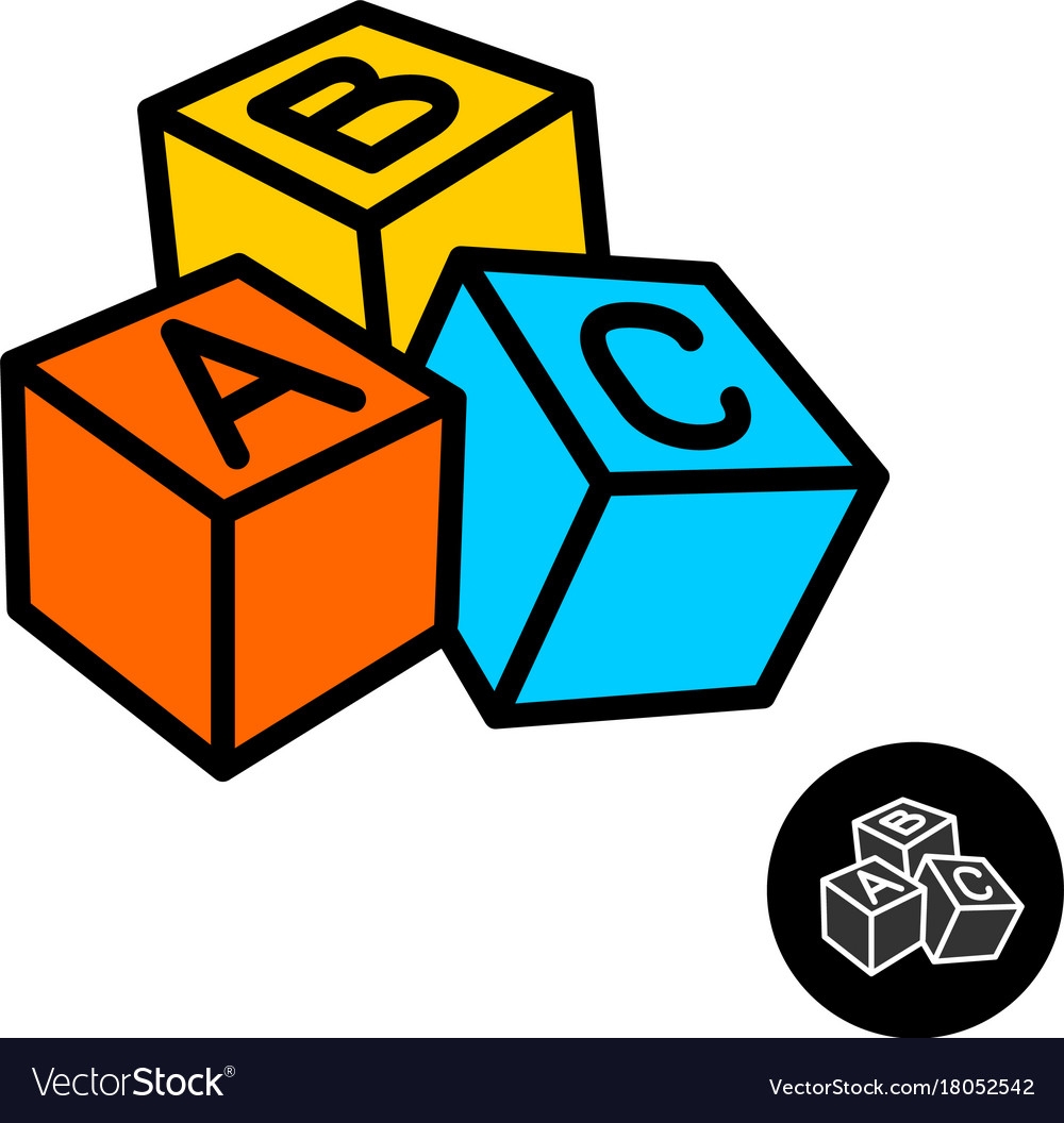 Детские кубики значок