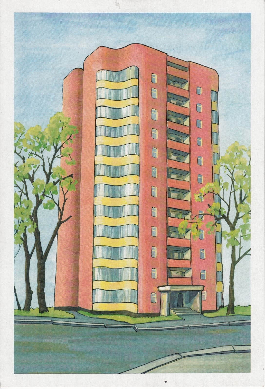 Покраска высотных жилых домов