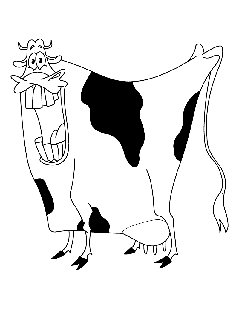 Трафареты смешных коров