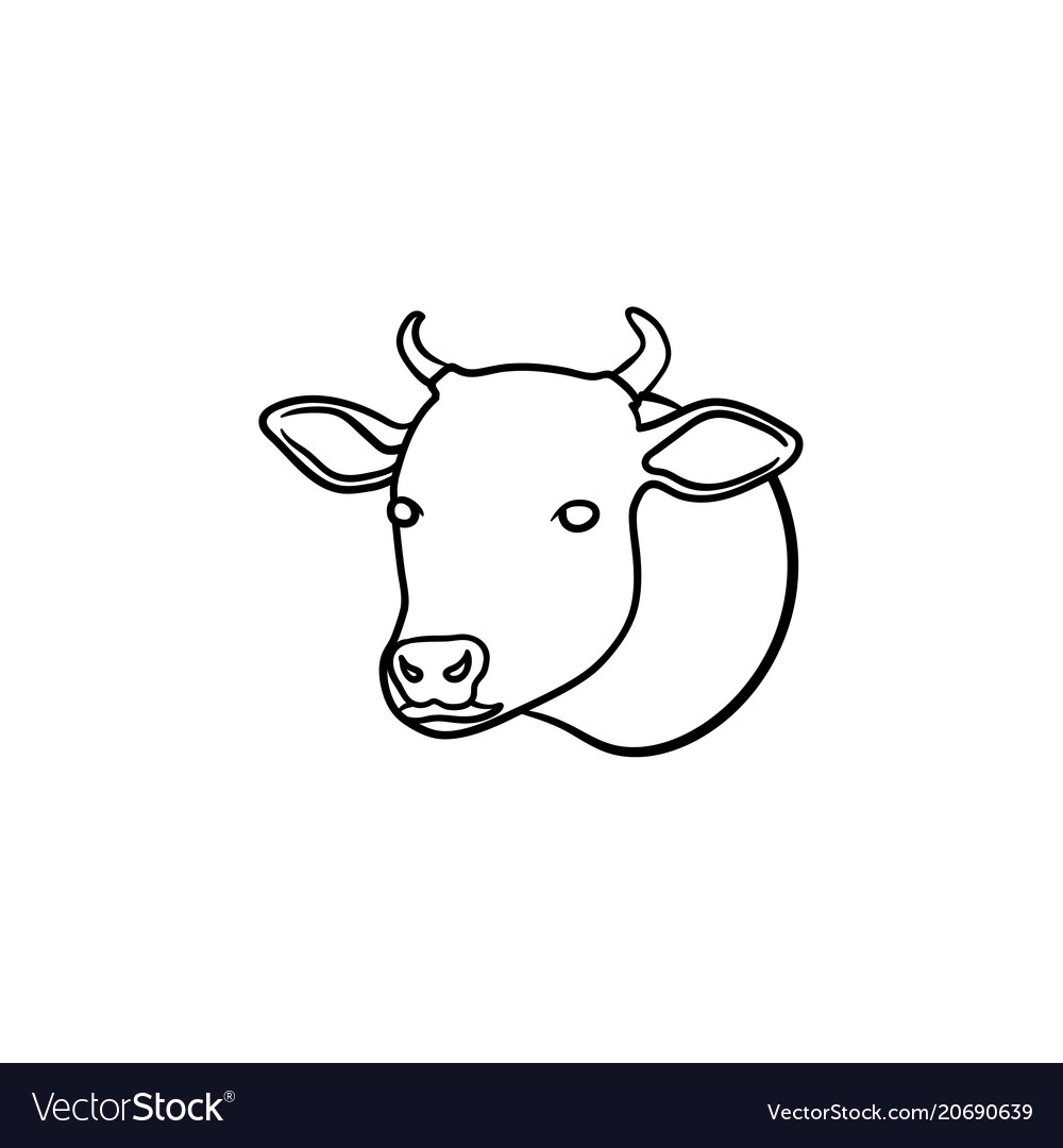Схематичная голова коровы