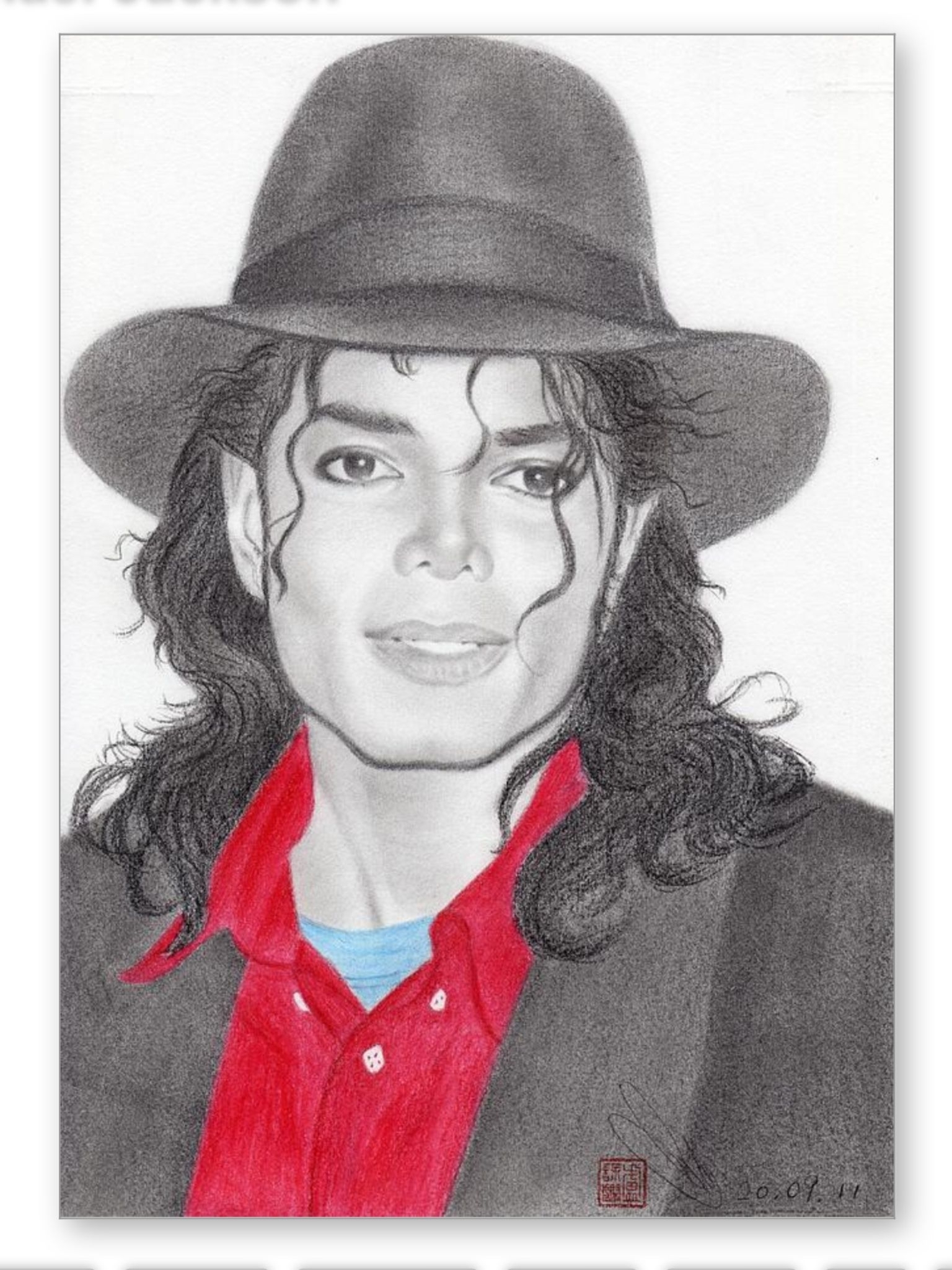 Майкл Джексон карандашом