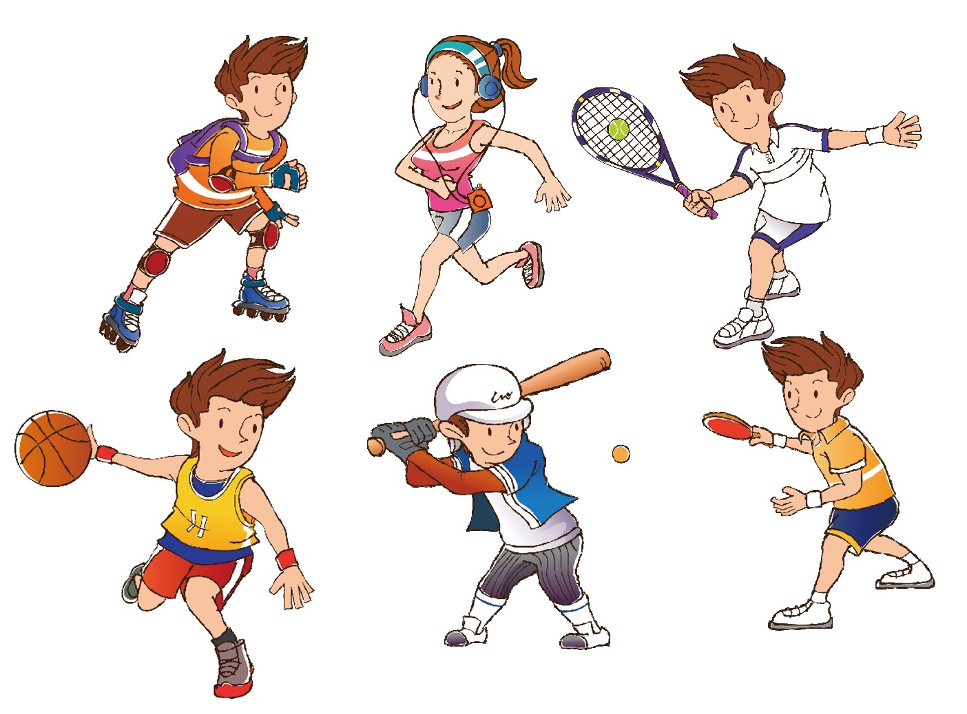 Дети занимаются спортом картинки