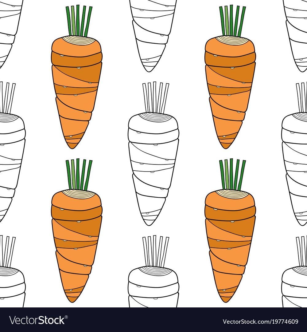 Много морковок на листе