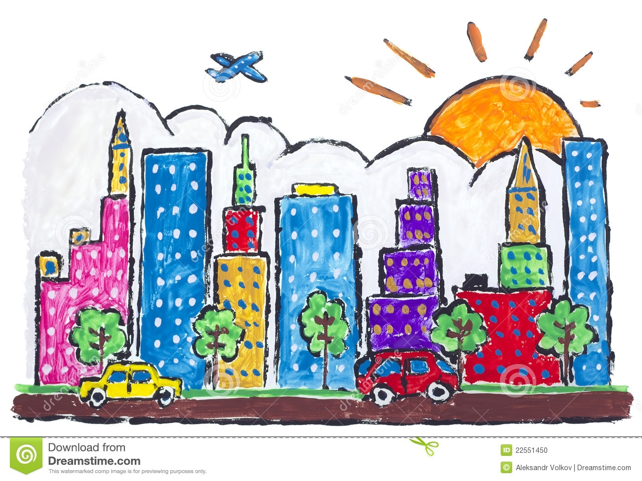 Рисунок ко Дню города для детей