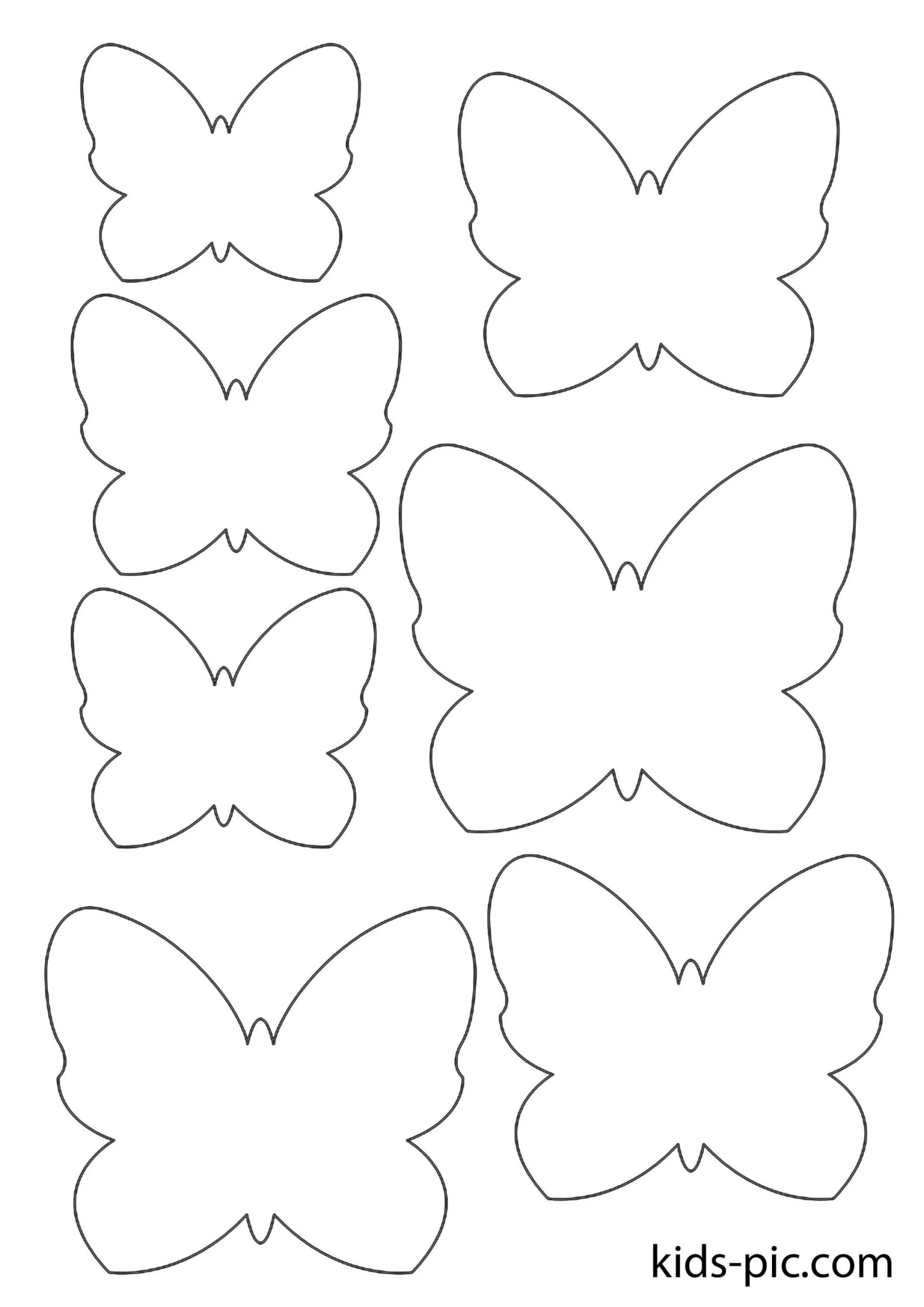 Шаблоны и трафарет бабочки для вырезания из бумаги: скачать и распечатать