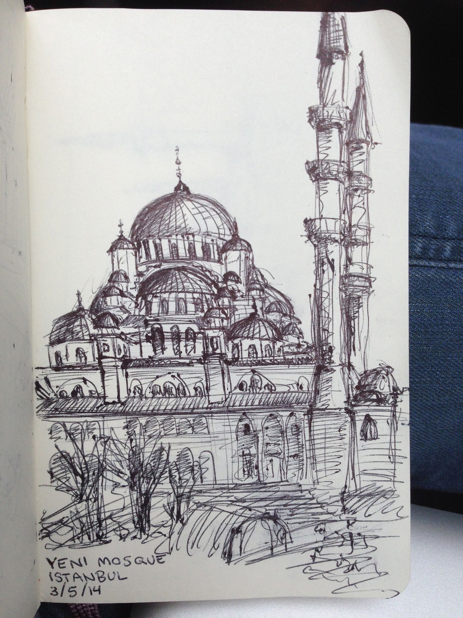 Мечеть Стамбула набросок