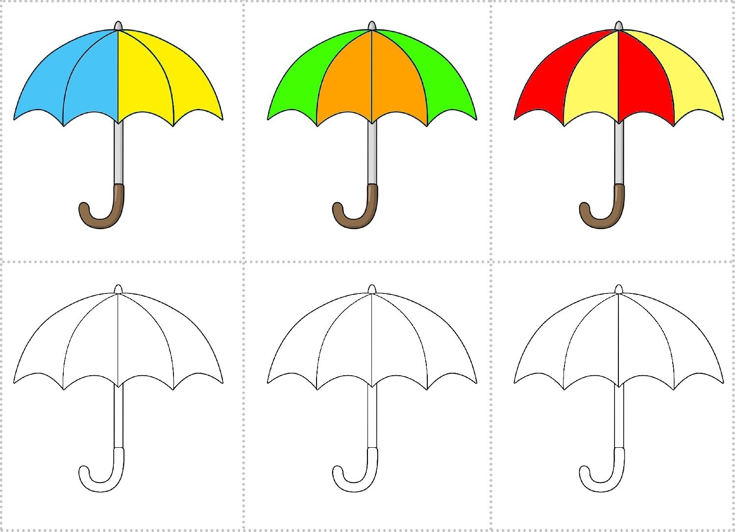 картинки детей с зонтиками для вырезания