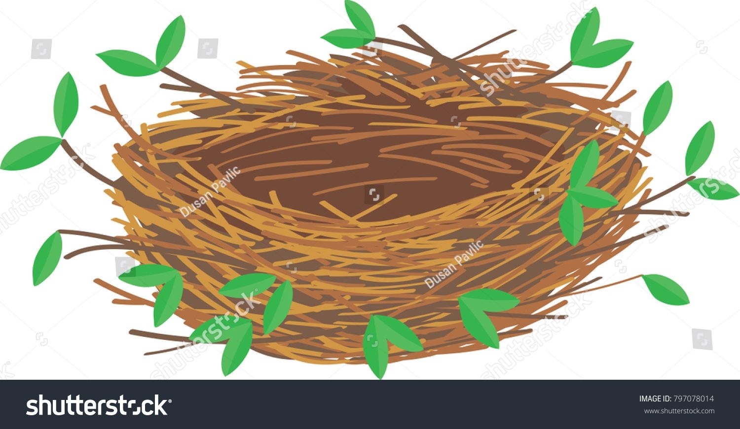 Птичье гнездо мультяшное
