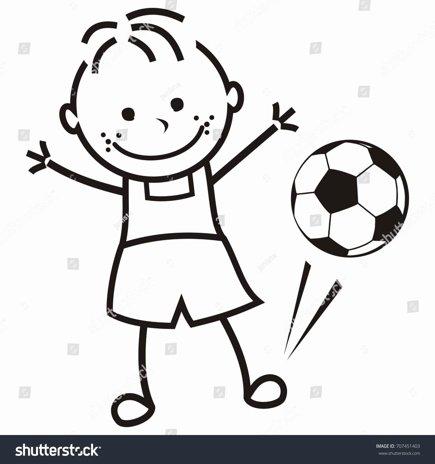 Нарисовать мальчика с футбольным мячом