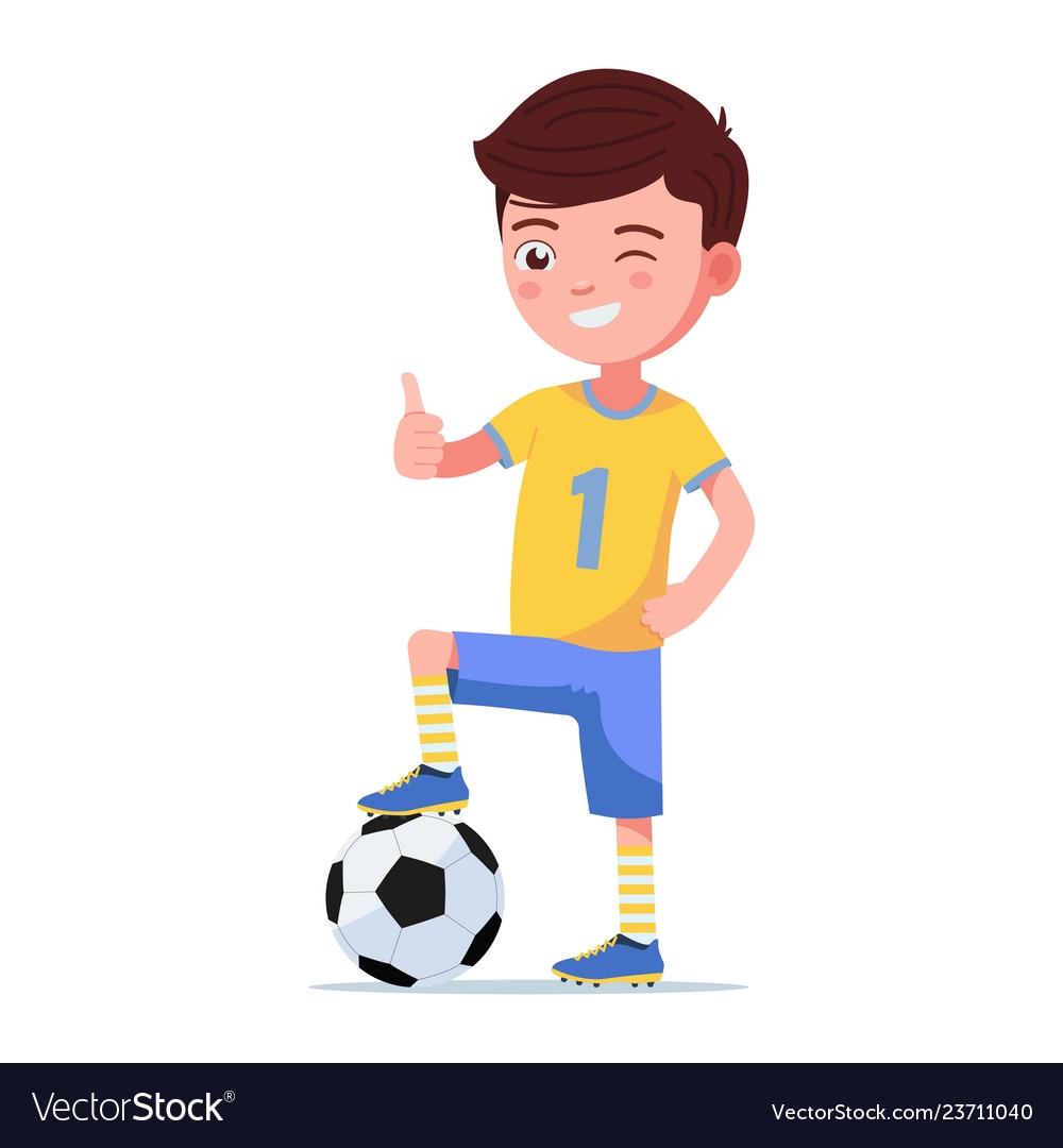 Мальчик футболист мультяшный
