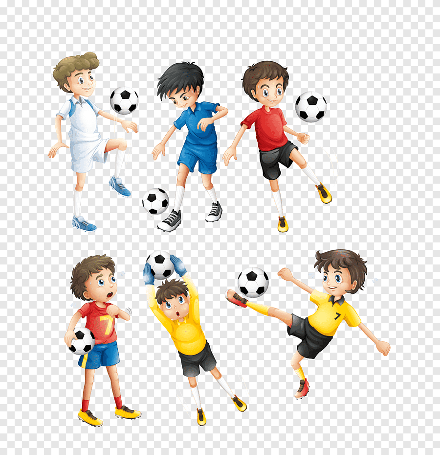 Мультяшные дети на футболе