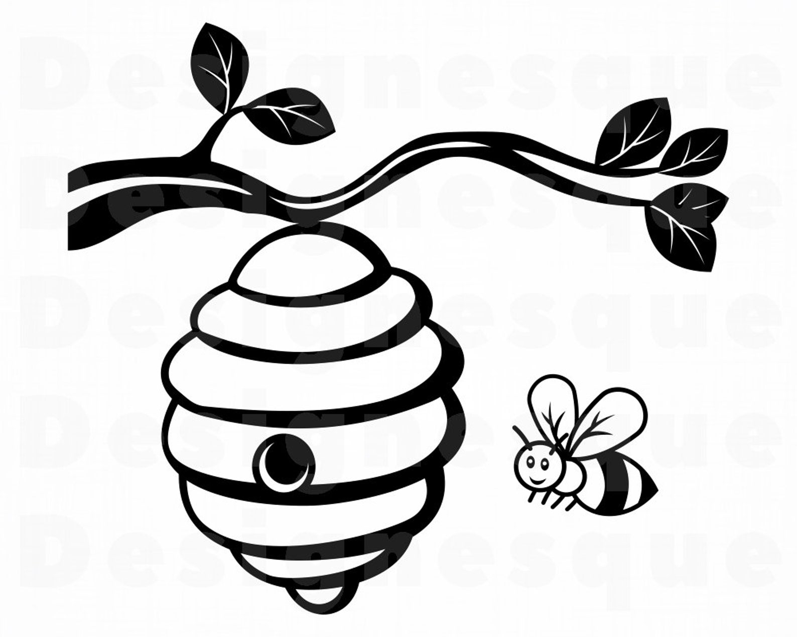 Пчелиный улей рисунок