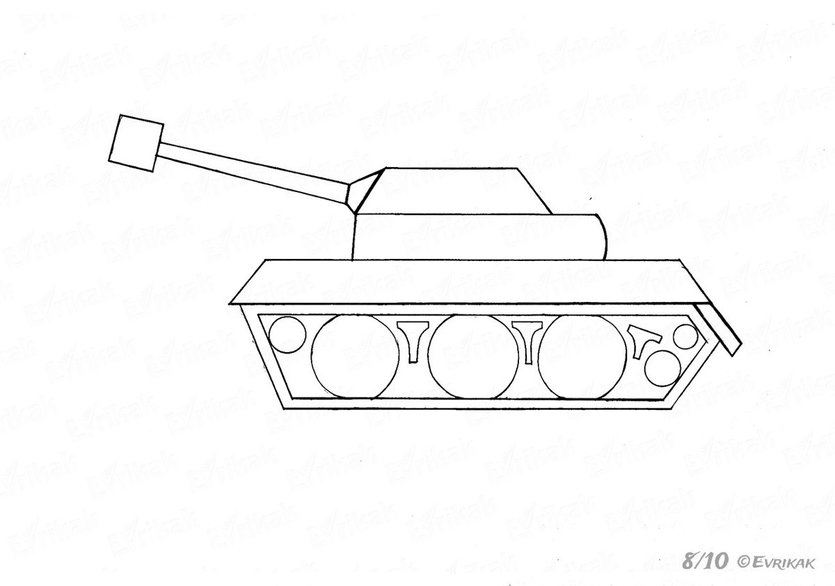 Рисунок танка легкий