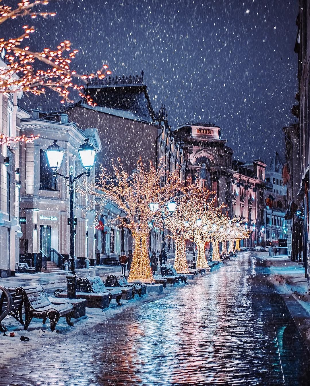 Улицы Москвы зимой
