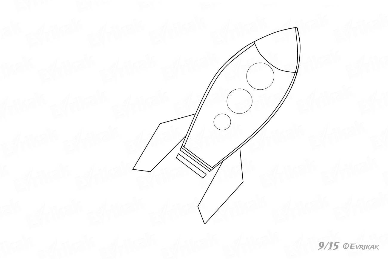 Технический рисунок ракеты