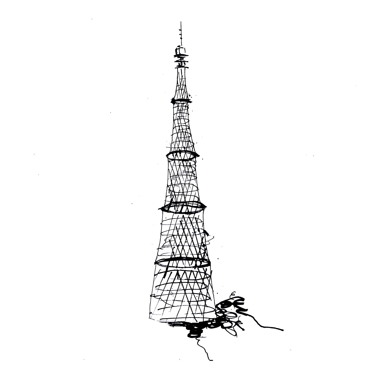 Шуховская башня иллюстрация