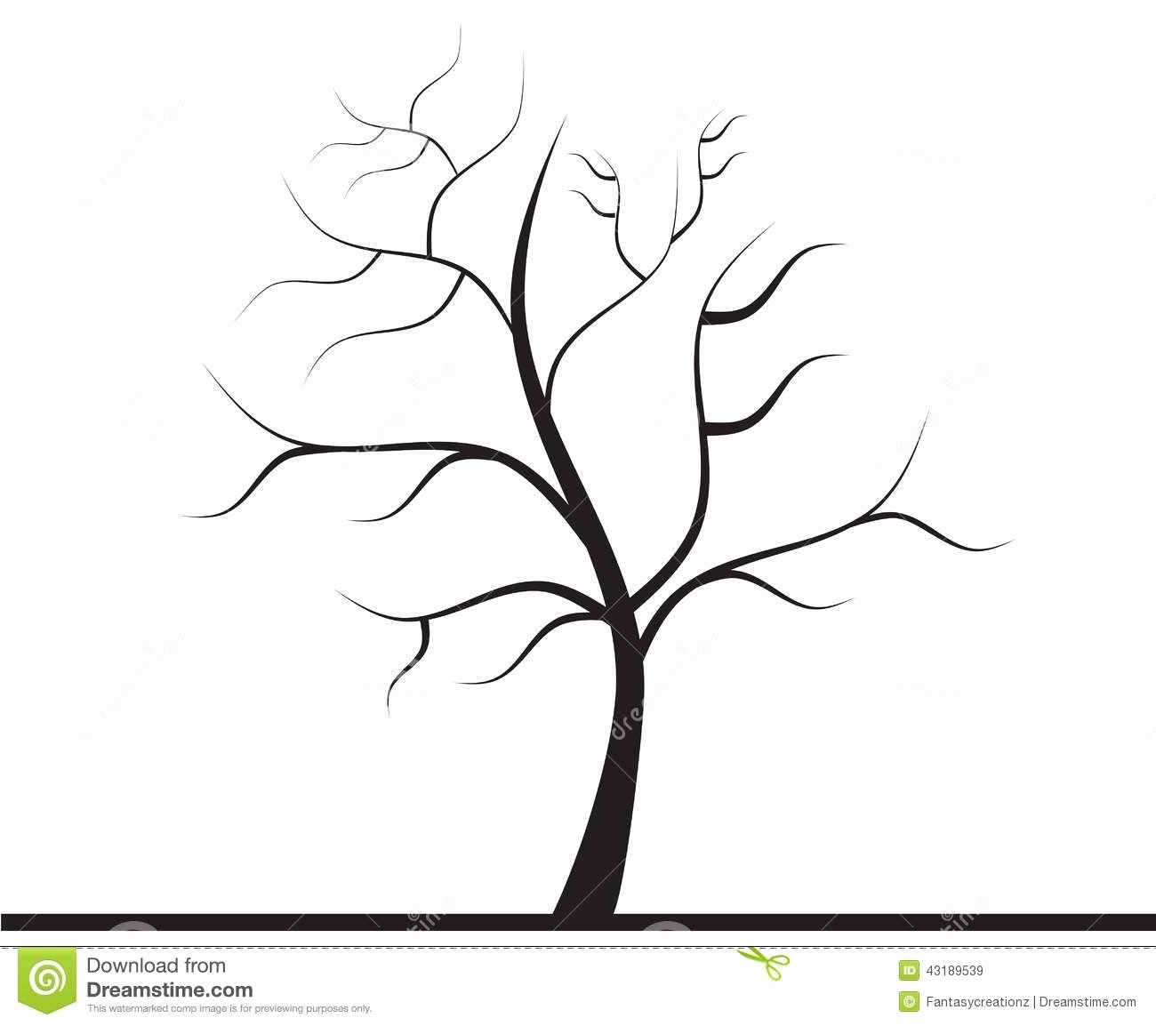 Дерево без листочков чб