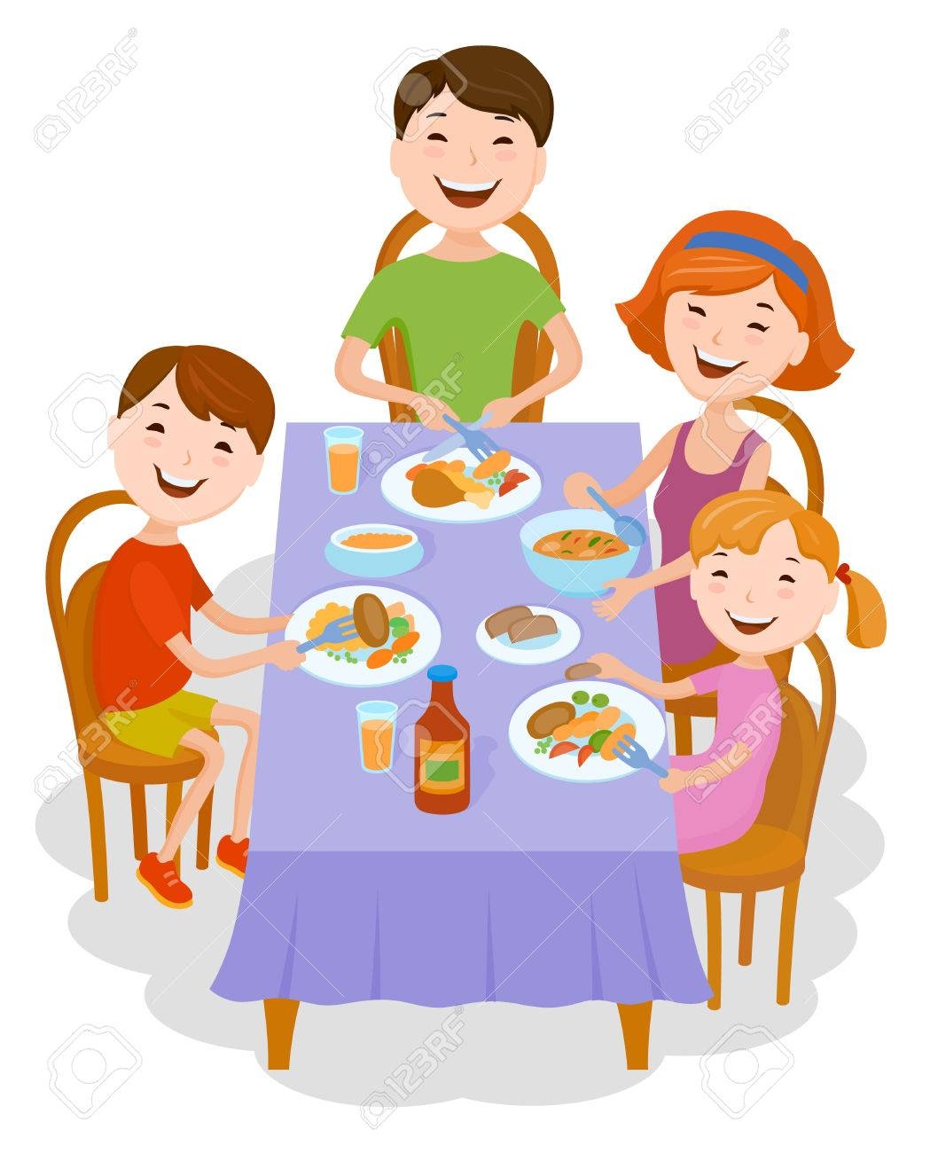 Семейный обед мультяшное