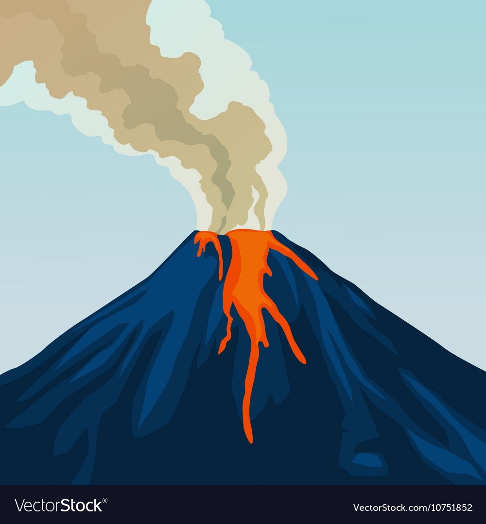 Нарисовать вулкан