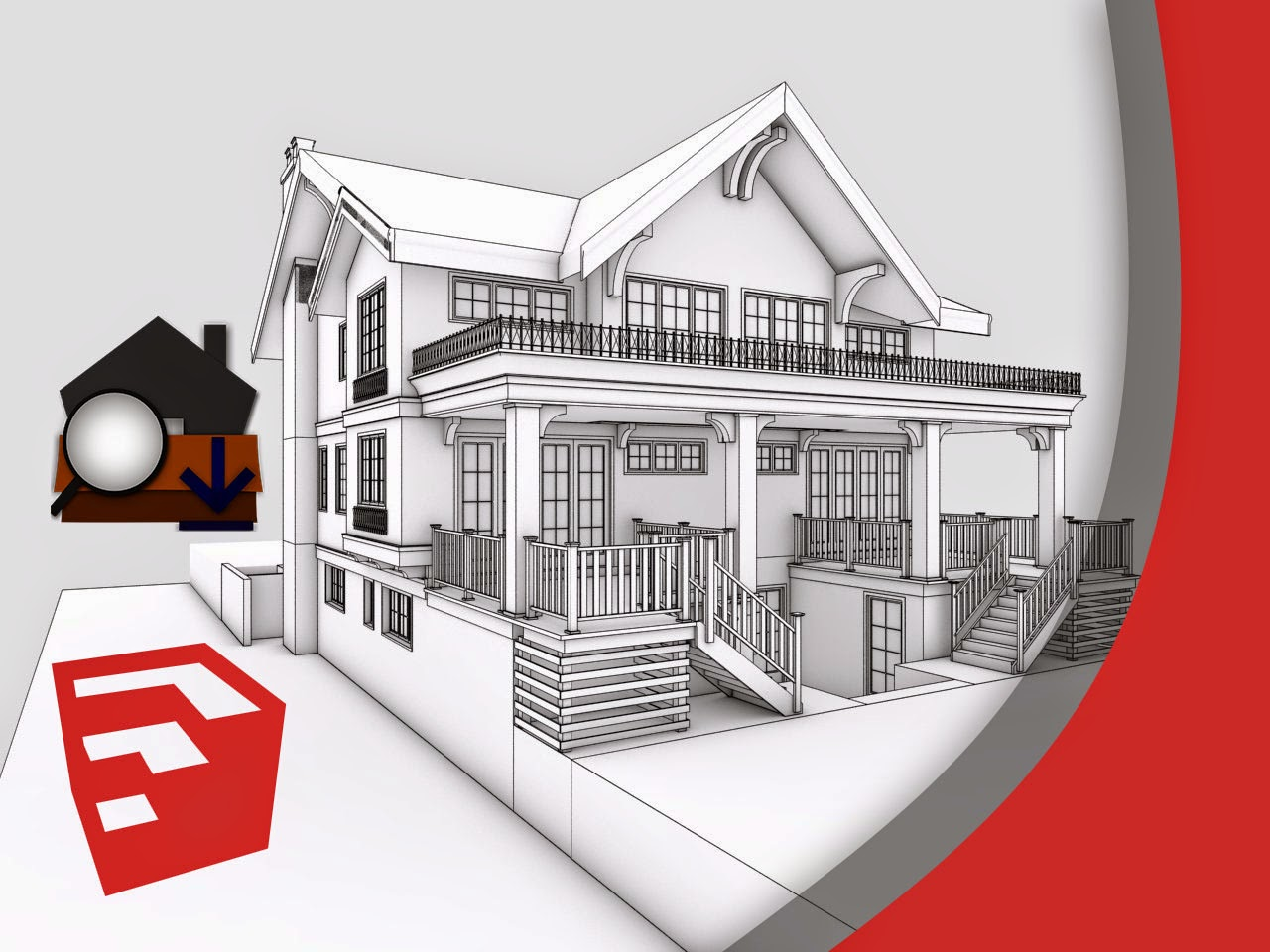 Как нарисовать дом в sketchup