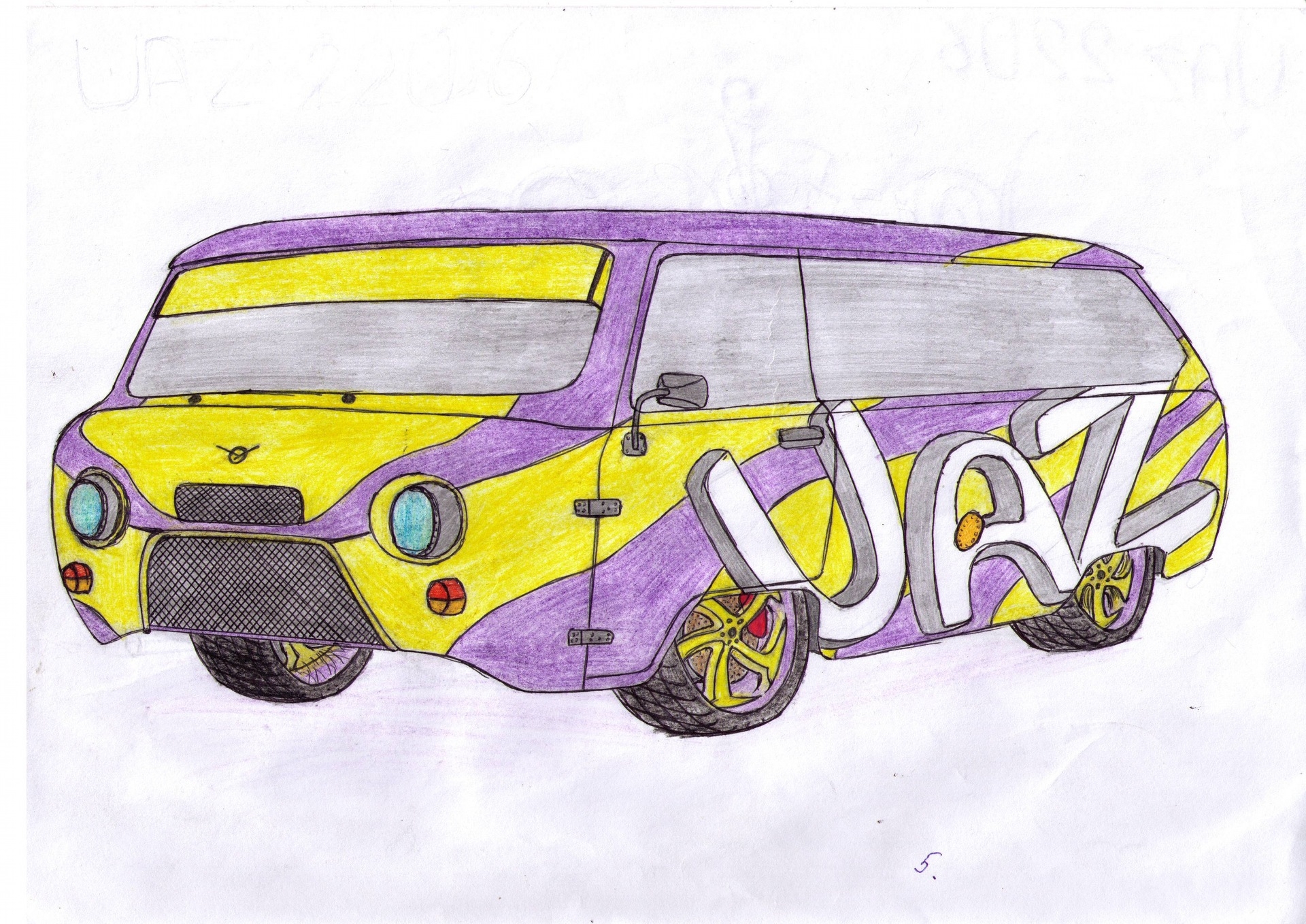 Рисунки для срисовки автомобили