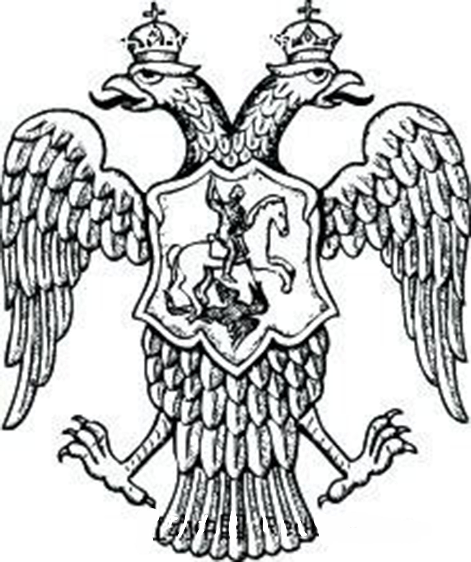 Двуглавый орёл герб России раскраска