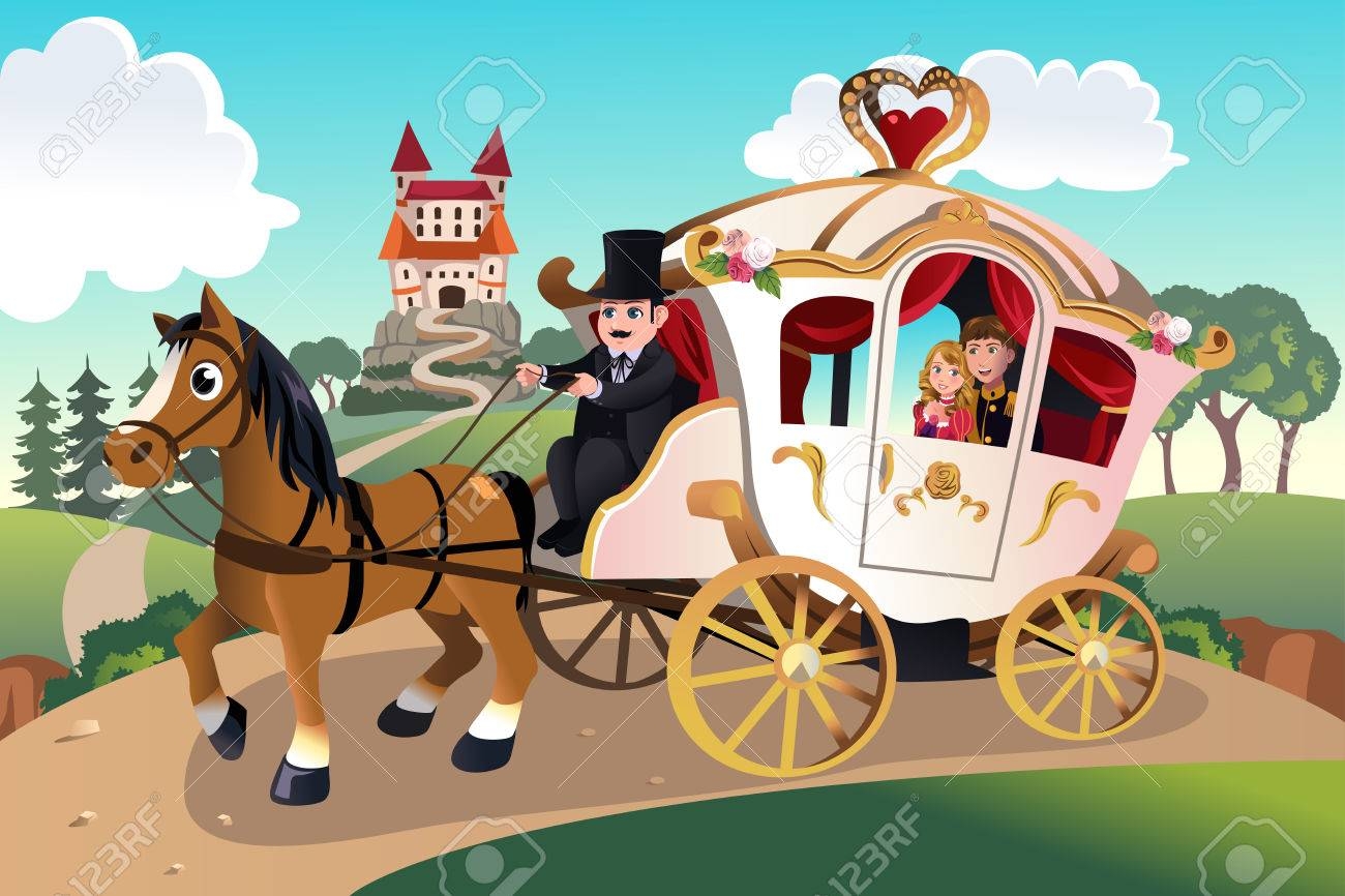 Сказочная карета с лошадьми