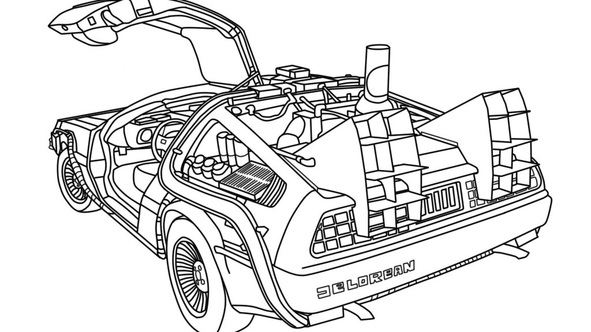 DELOREAN DMC-12 раскраска