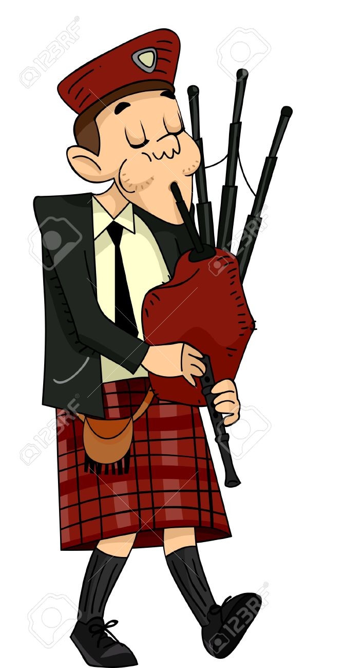 Шотландец с волынкой рисунок