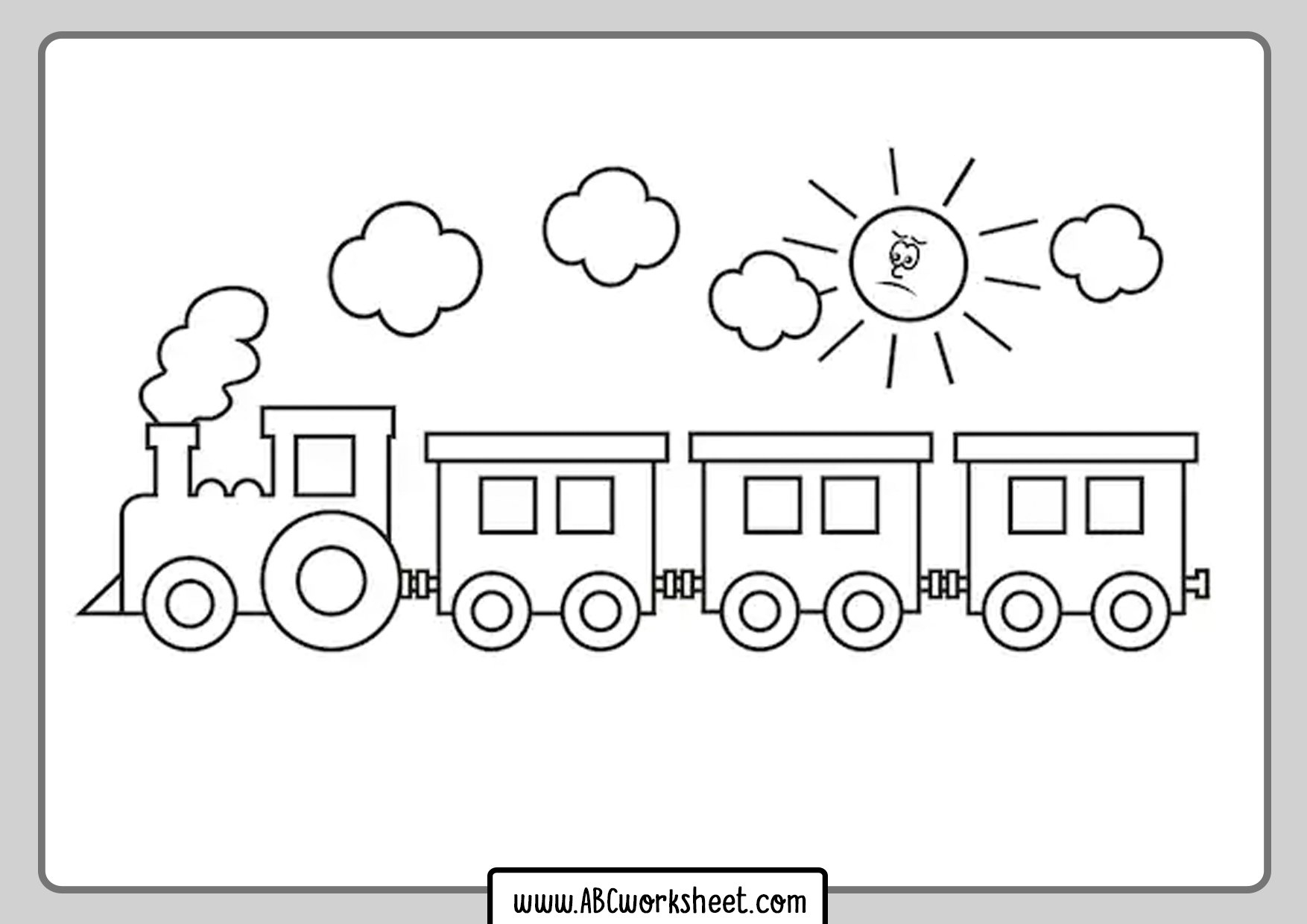 Рисунок поезда с вагонами - 67 фото